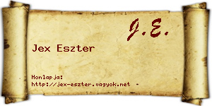Jex Eszter névjegykártya