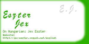eszter jex business card